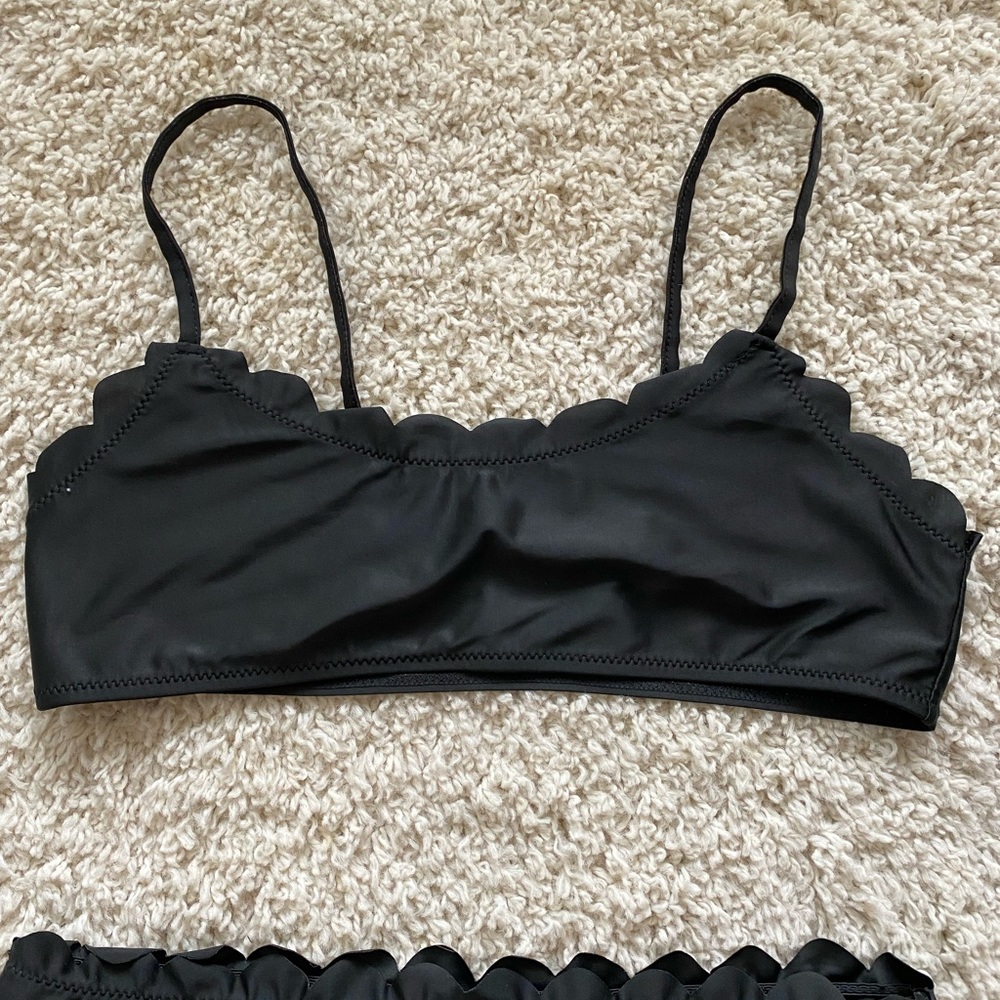 Scalloped Black Bikini - Picture 3 of 7